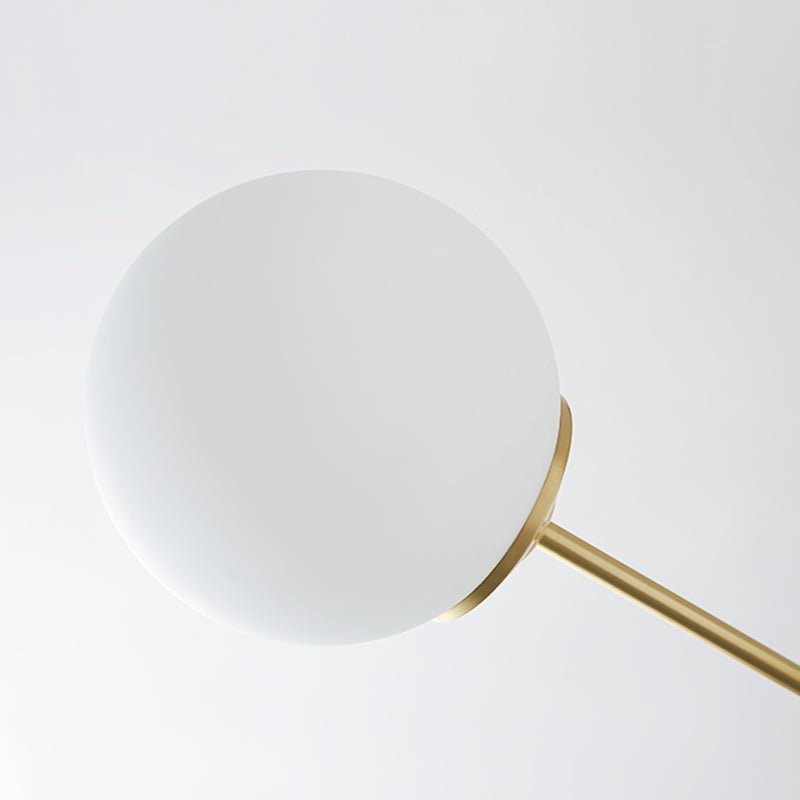 White glass globe lampshade