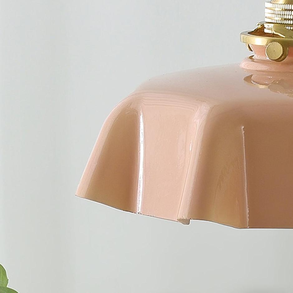 Pleated glass lampshade