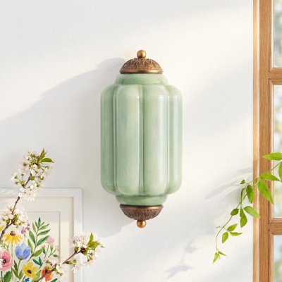 Michael Vintage Eloise Milk Glass Flush Wall Light — $165.00