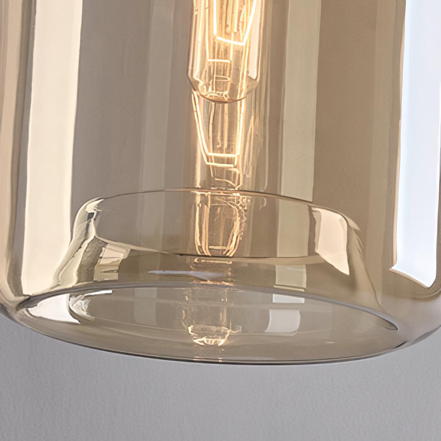 Cognac color clear glass lampshade