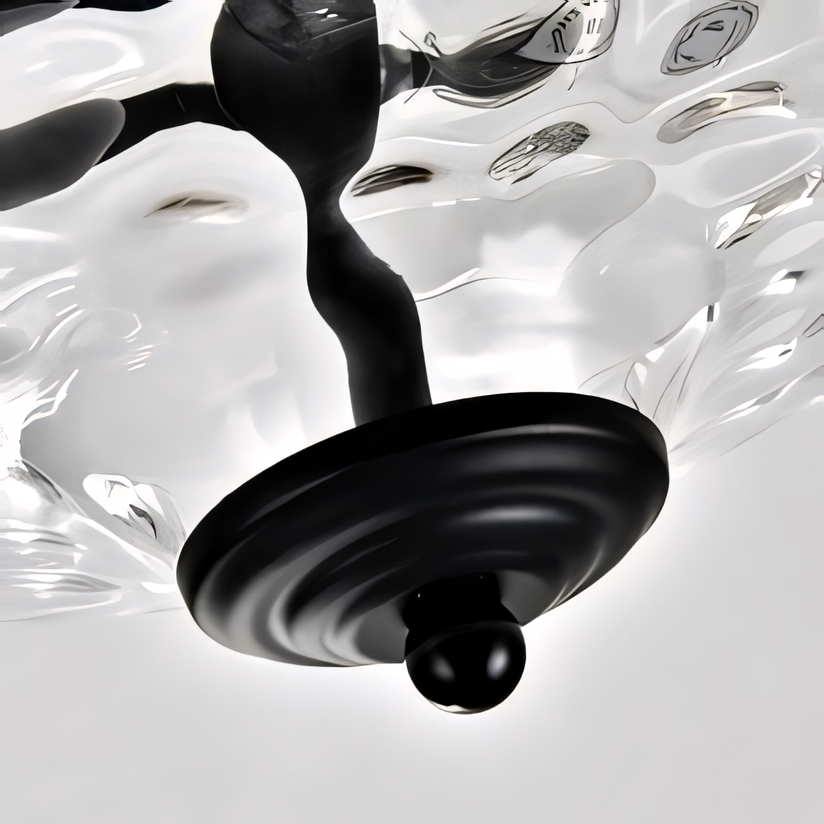 Exquisite black metal decor