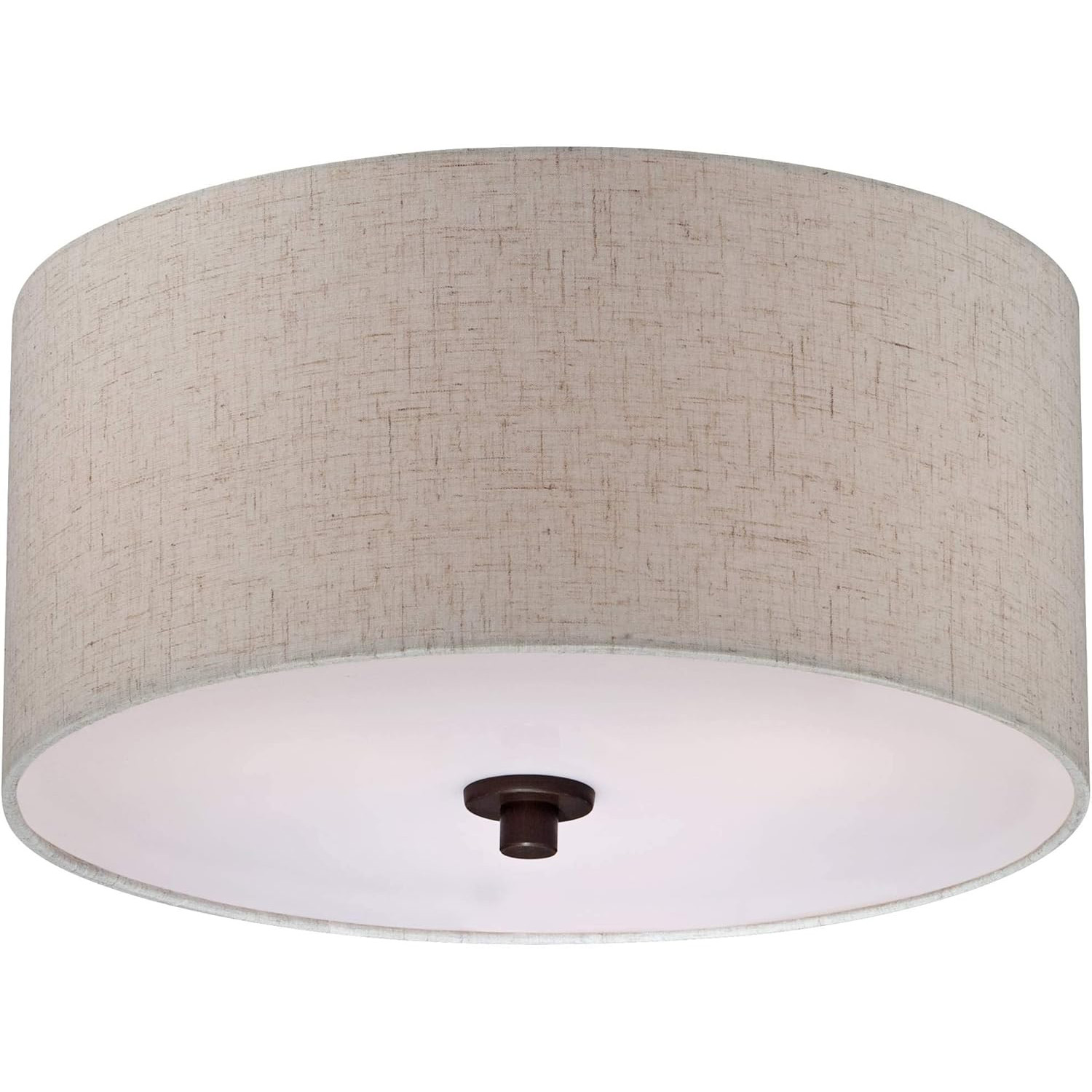 Oatmeal fabric drum shade