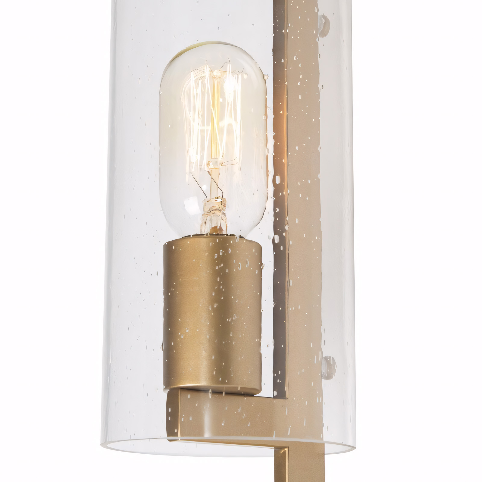 Seeded glass cylindrical lampshade