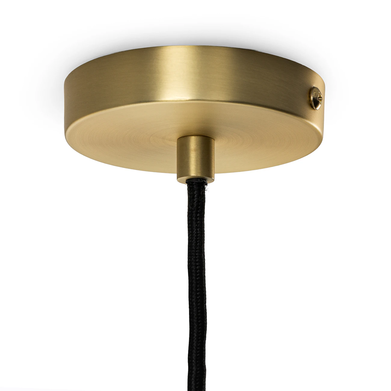 Brass-plated steel shade and canopy