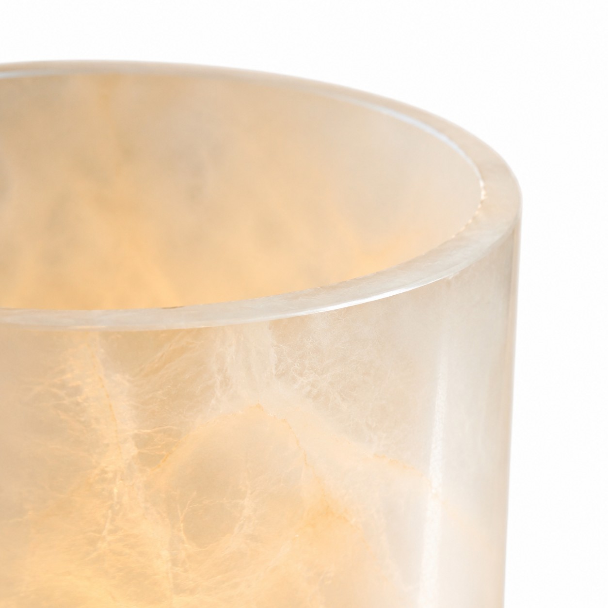 Alabaster tube lampshade
