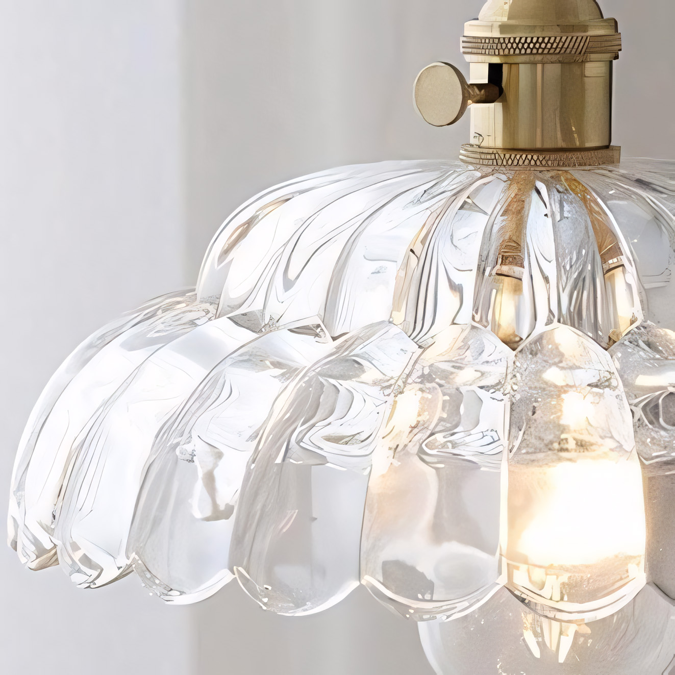 Clear glass lampshade