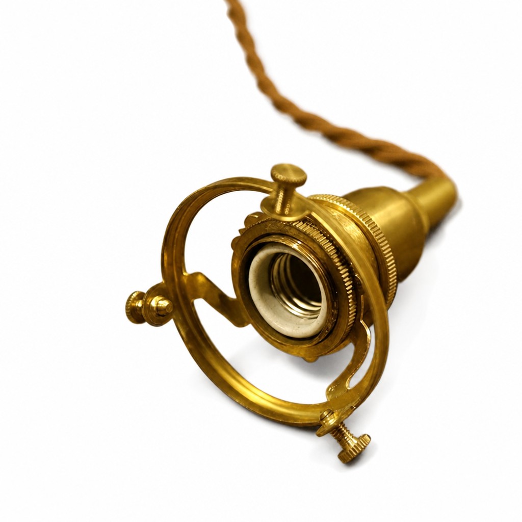 Brass finish light source base