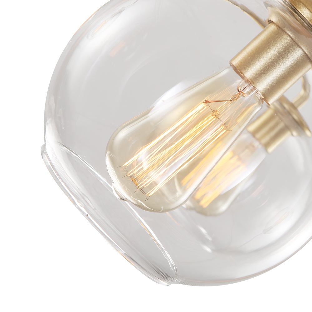 Highly transparent spherical glass lampshade