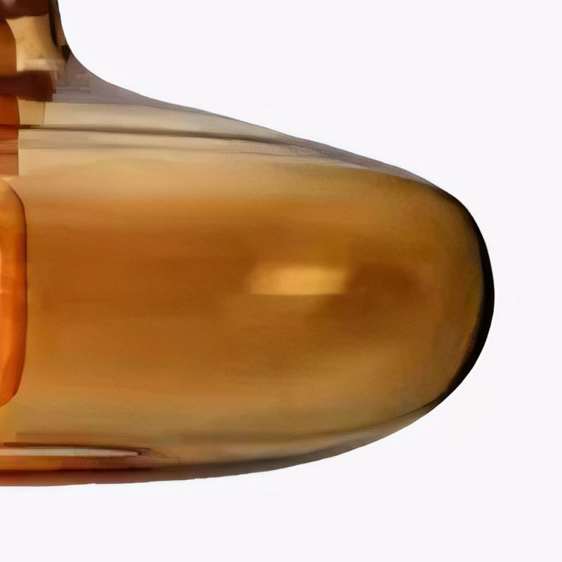 Smooth amber glass lampshade