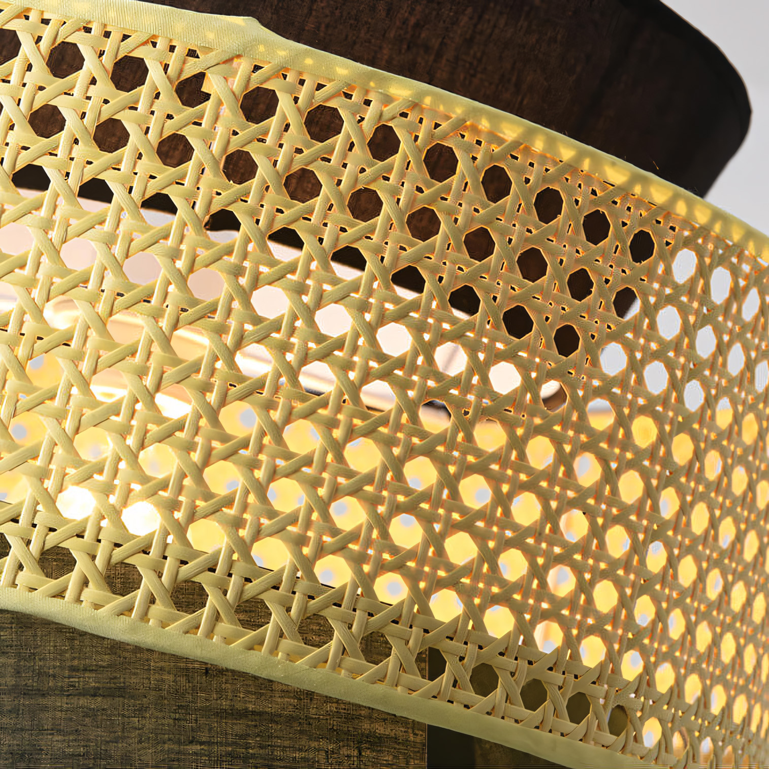 Rattan weaving into patterns