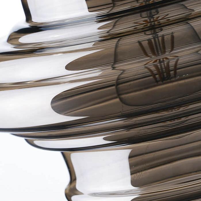 Ribbed glass lampshade