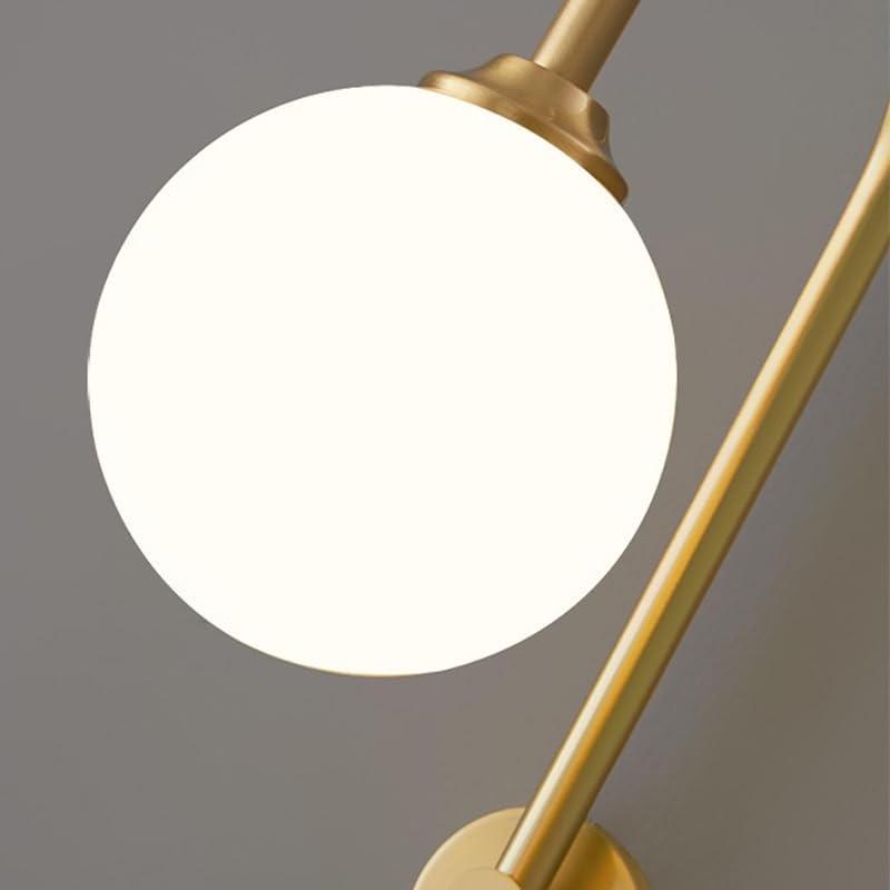 White spherical glass lampshade