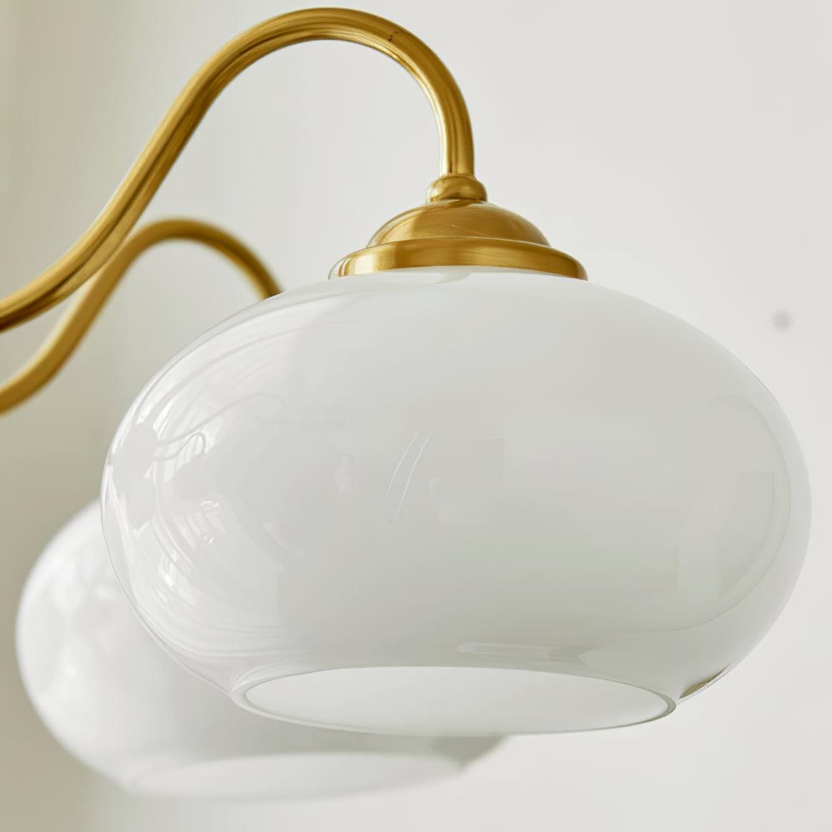 White glass Bauhaus lampshade