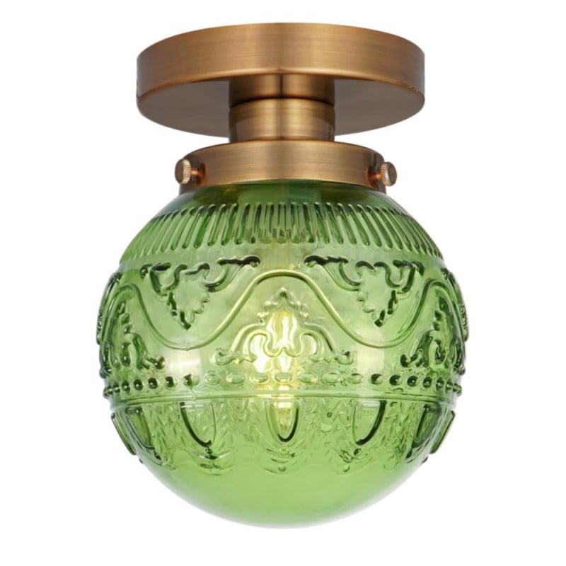 Green Glass/Brass