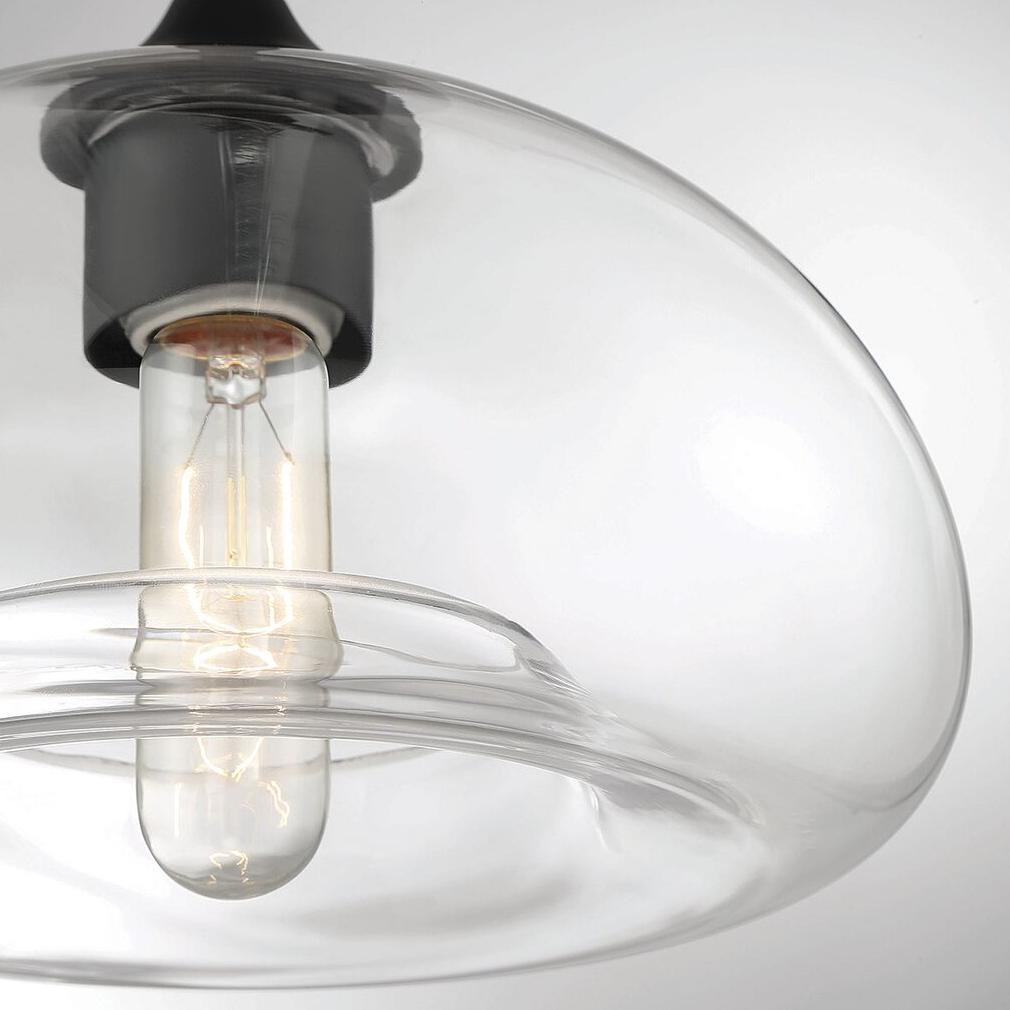 Smooth clear glass lampshade