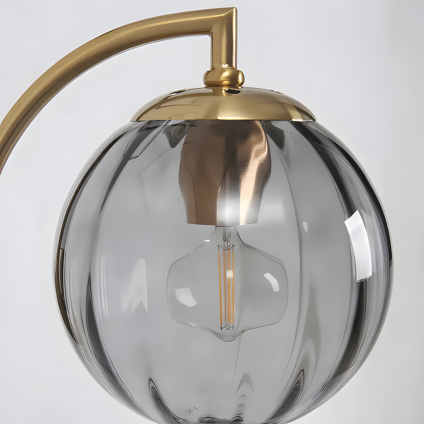 Colorful spherical glass lampshade