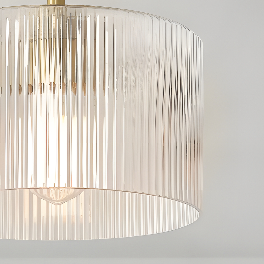 Ribbed glass shade