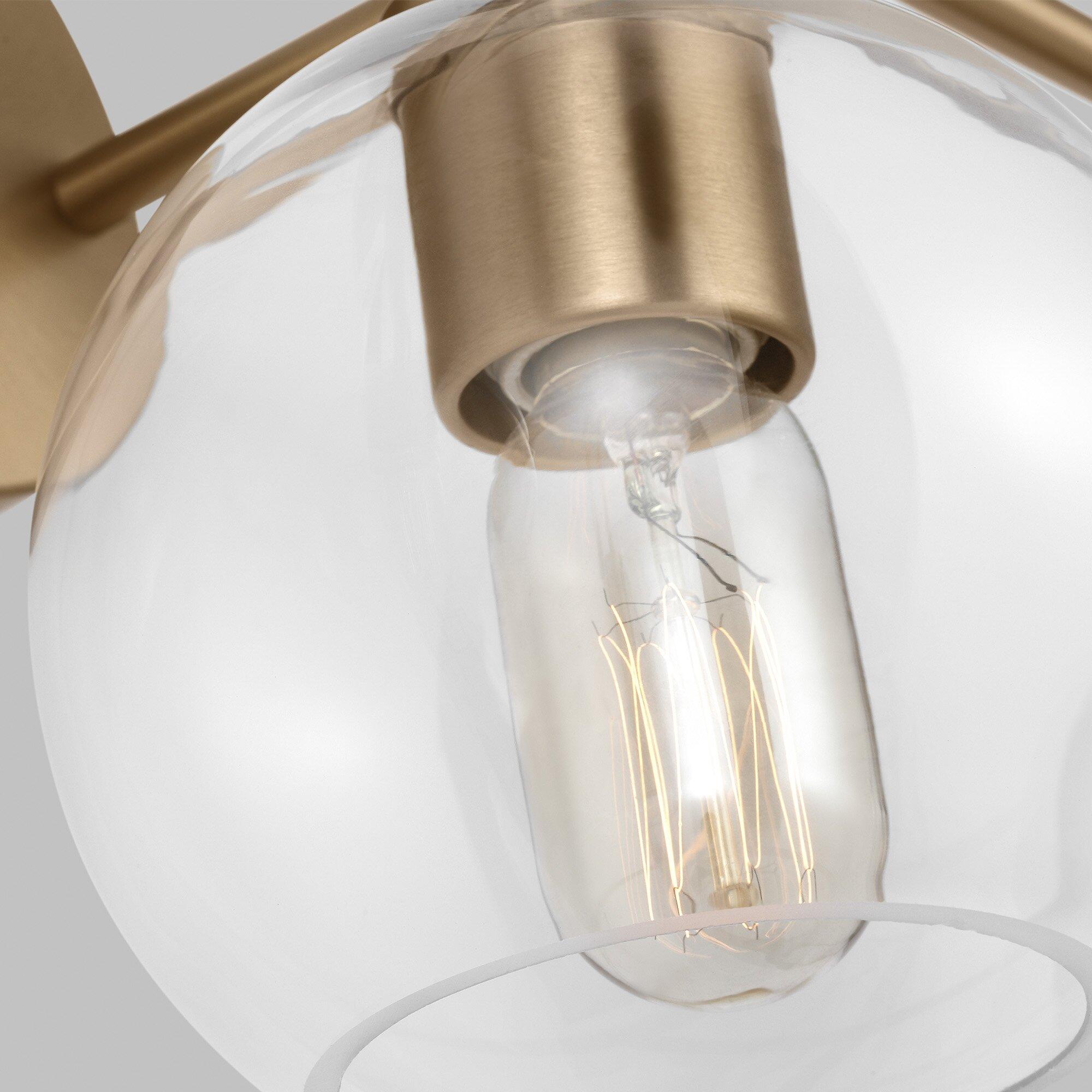Transparent glass lampshade