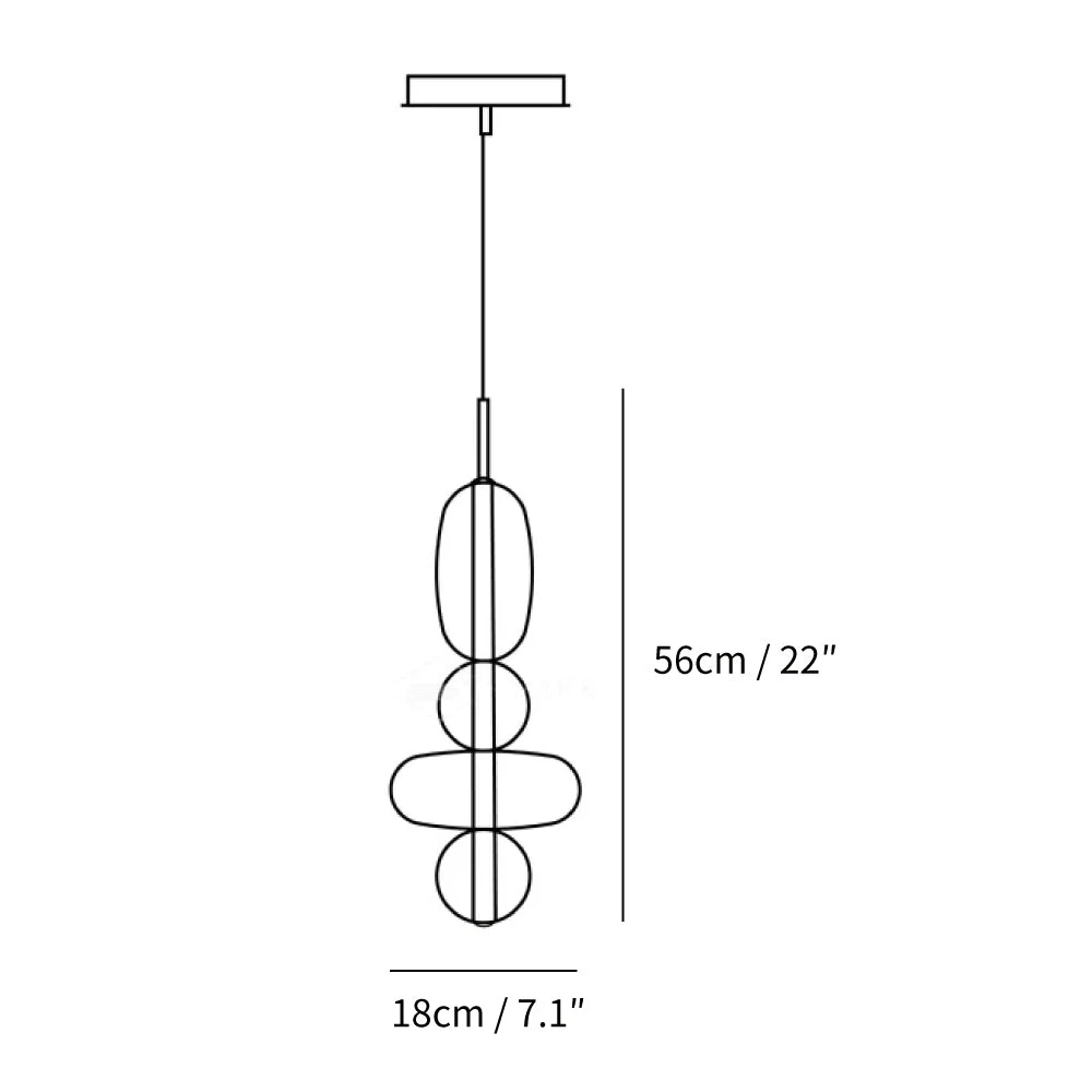 Size E: Dia 18 cm x H 56 cm