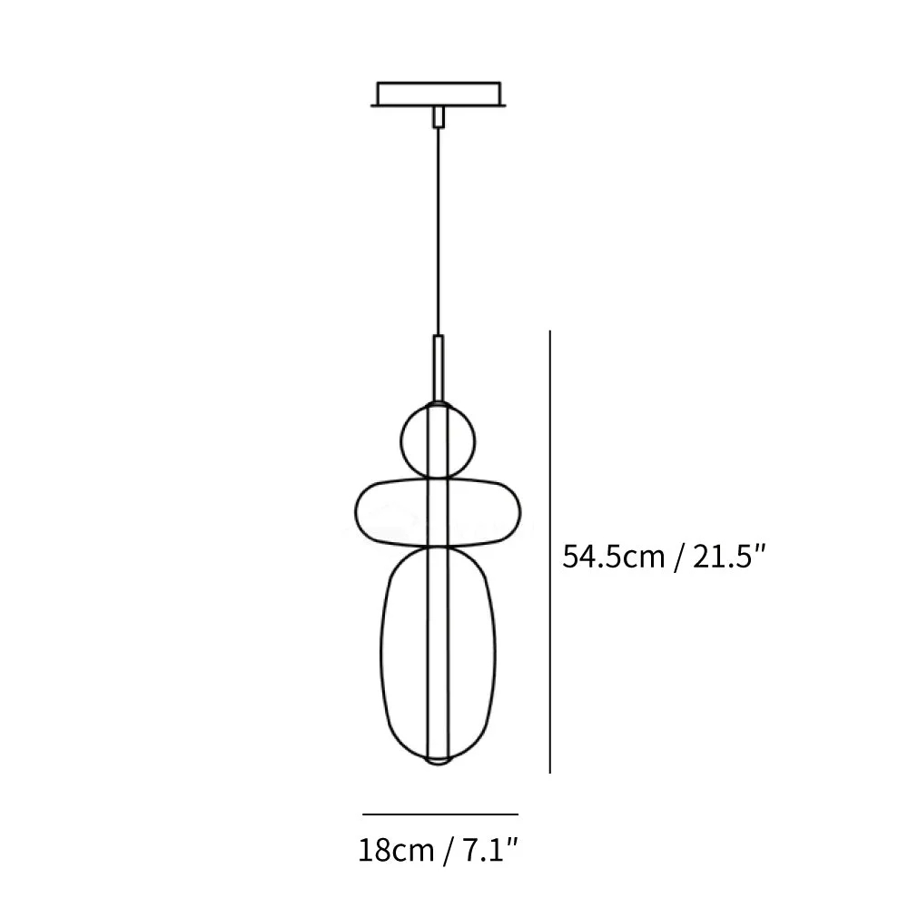 Size C: Dia 18 cm x H 54.5 cm