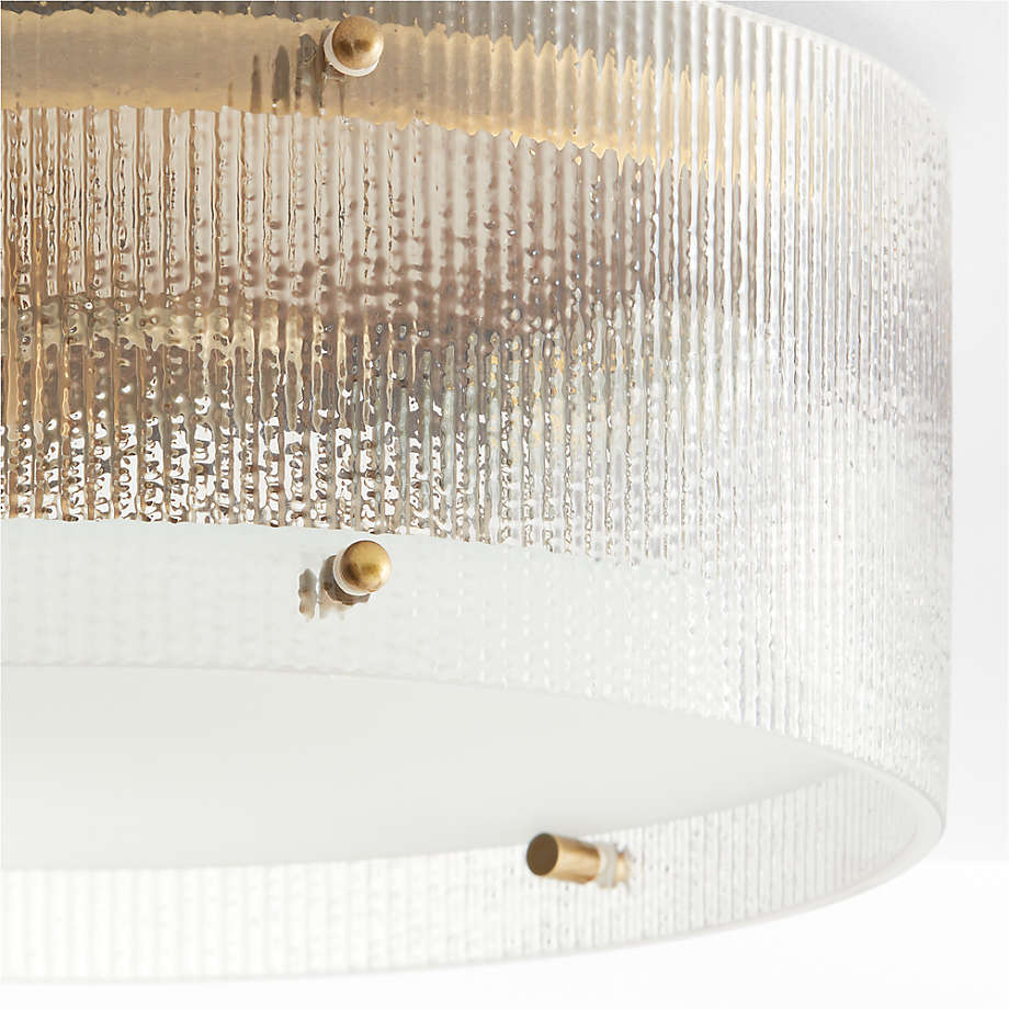Striped glass lampshade