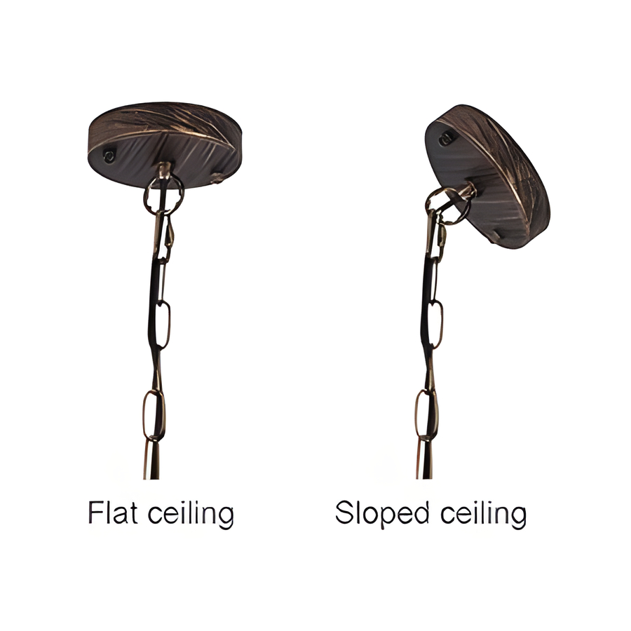 Adapt to sloped ceilings