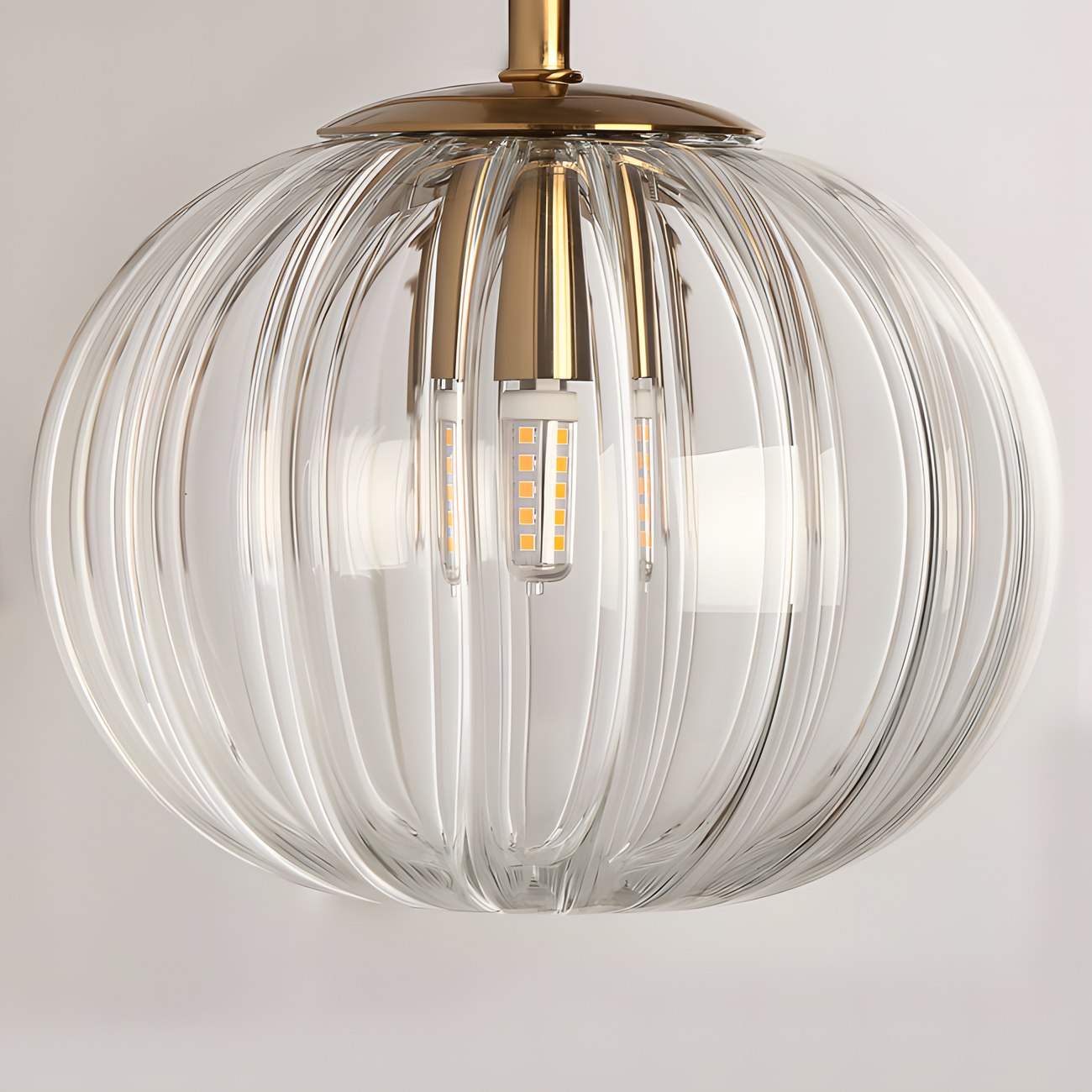 Transparent ribbed glass