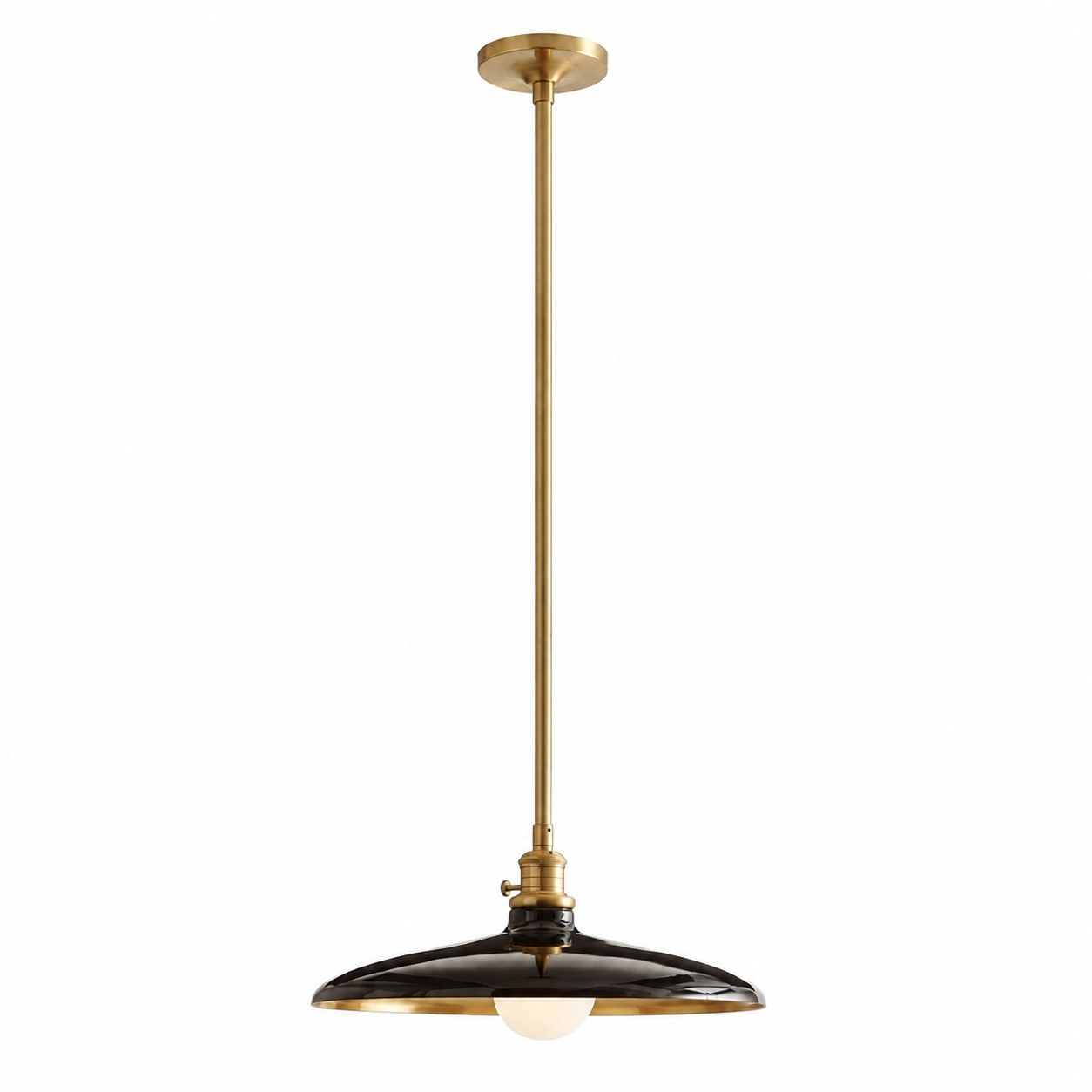 Gloss Black & Tumbled Brass