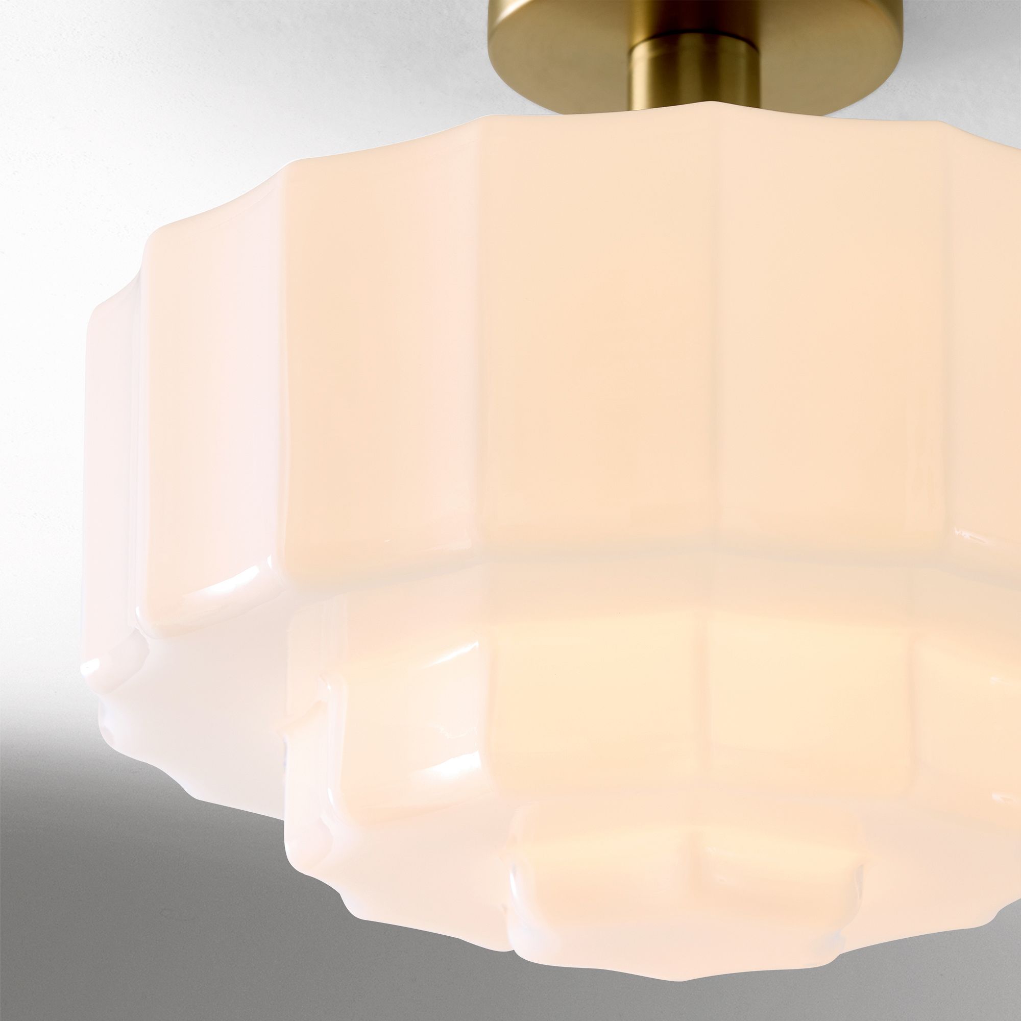 Milk-finished glass