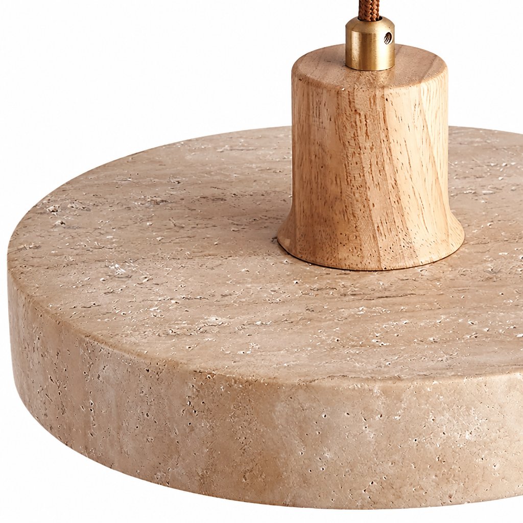 Travertine & Wood Joint Detail