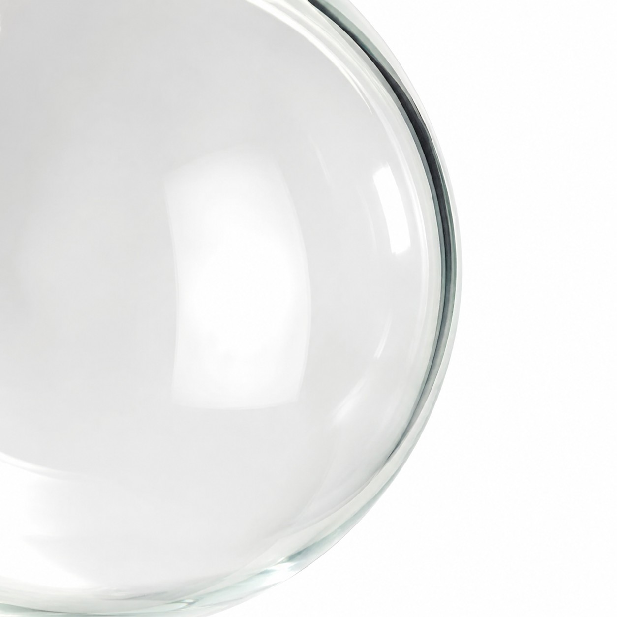Clear hand-blown glass shade