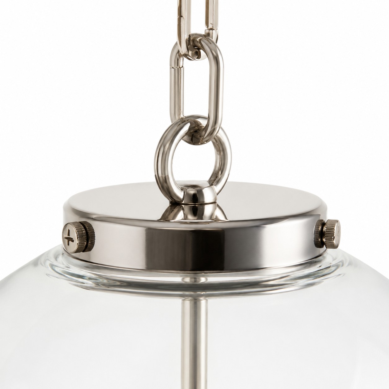 Polished metal chain canopy