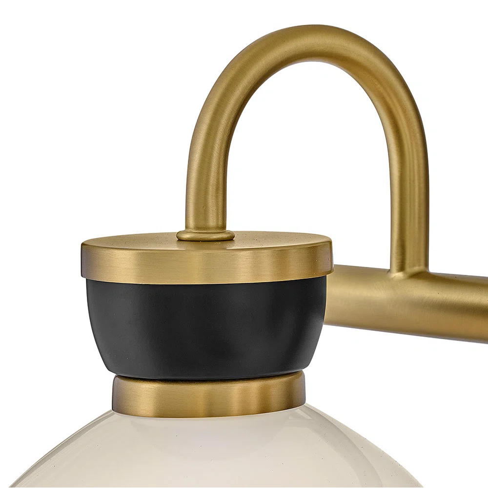 Brass and black accents