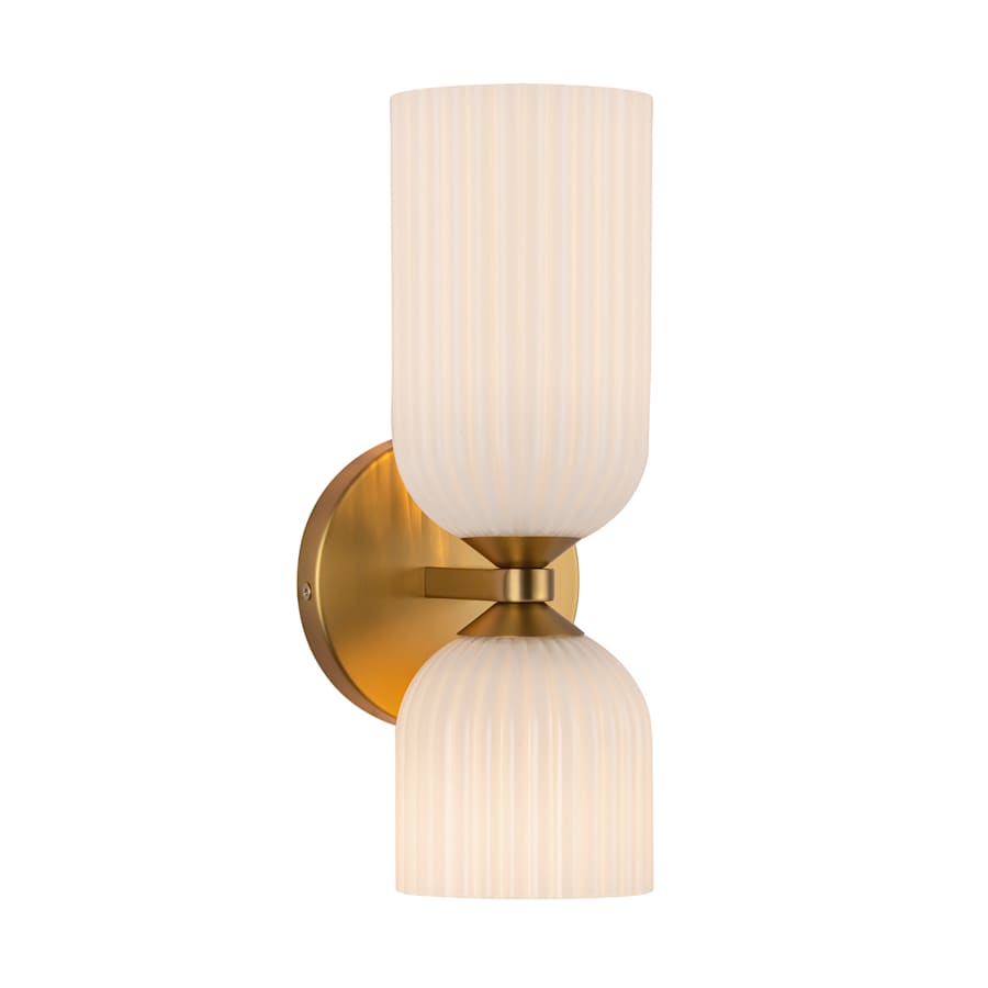 Brushed Gold / Opal Glass