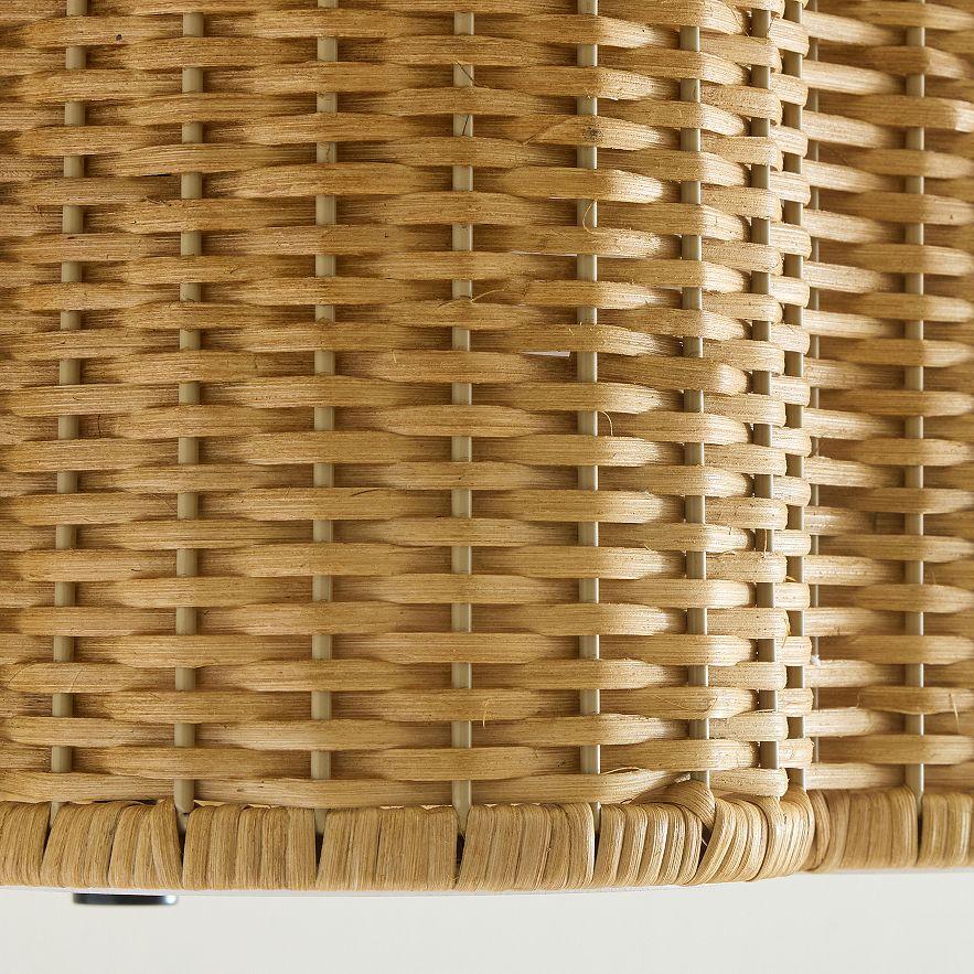 Woven rattan shade