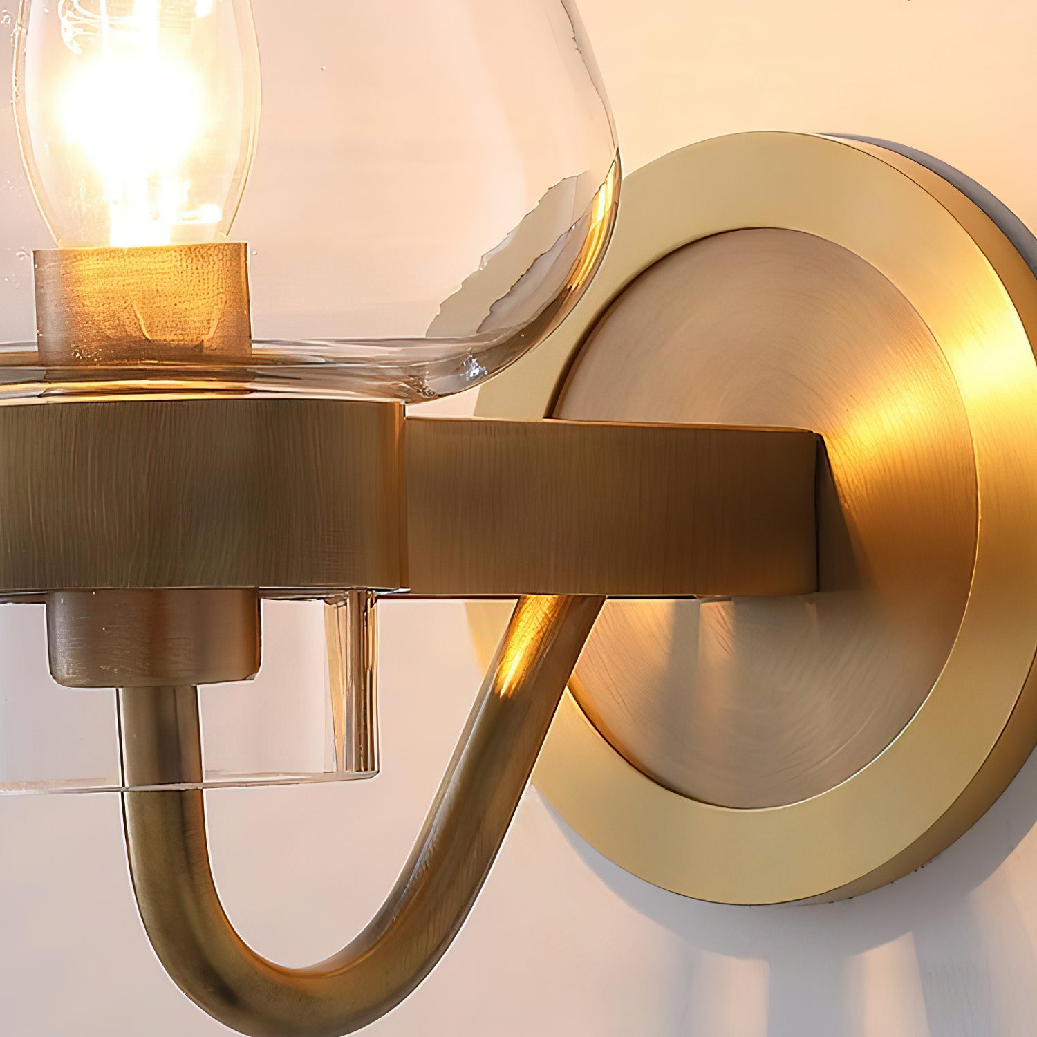 Antique brass base and candle holder
