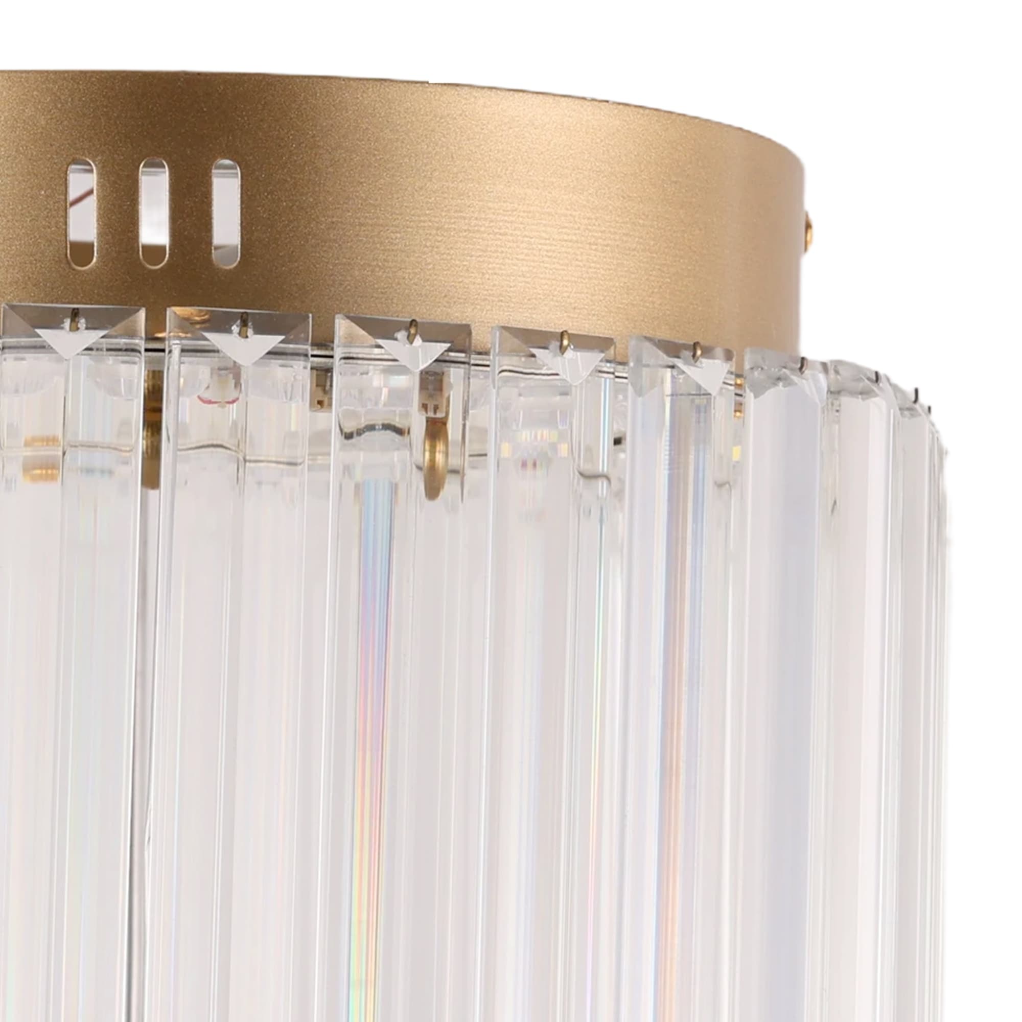 Crystal lampshade design refracts colorful light