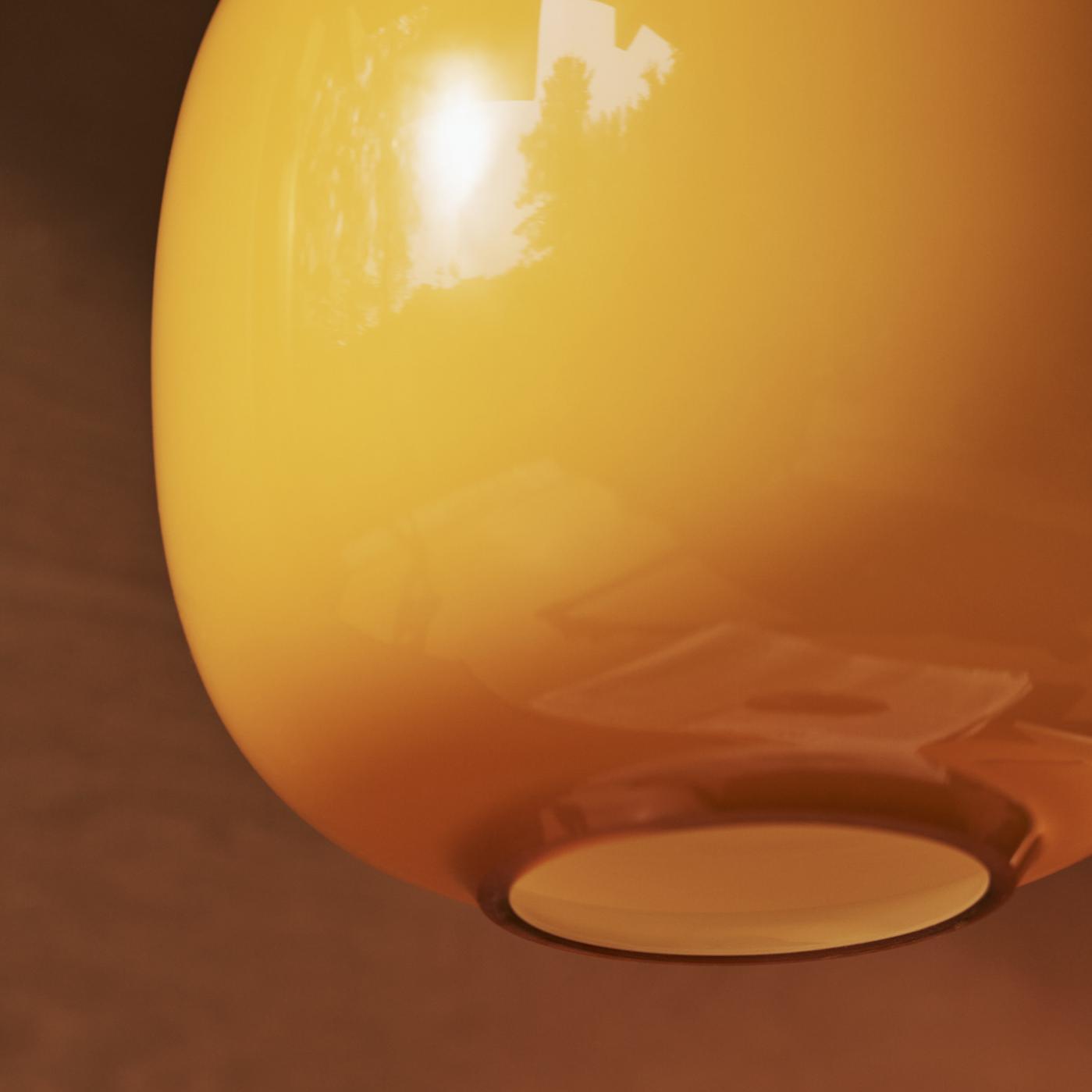 Round colored glass lampshade