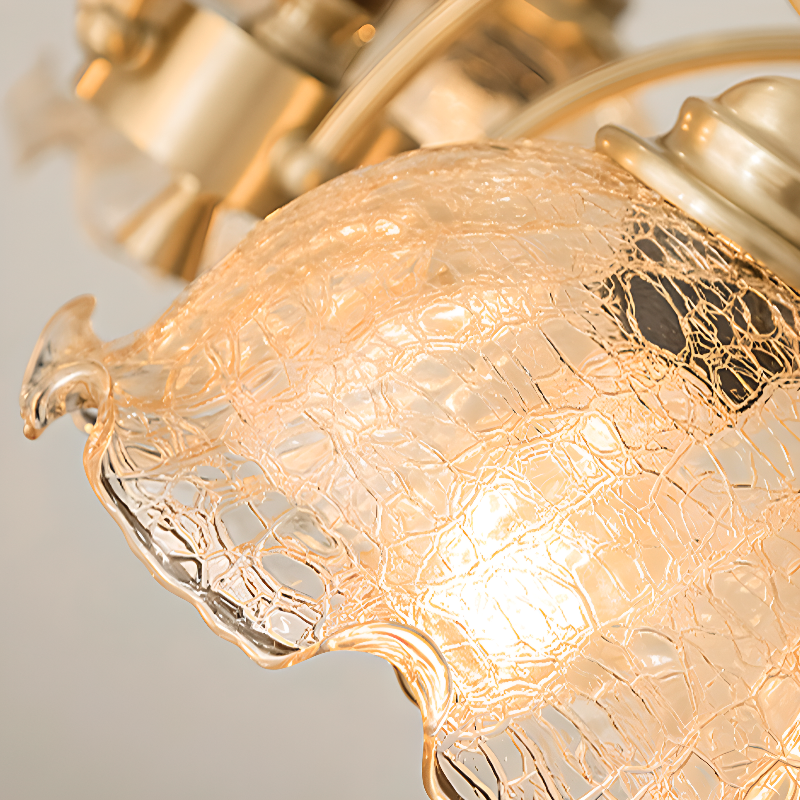 Cracked glass flower lampshade