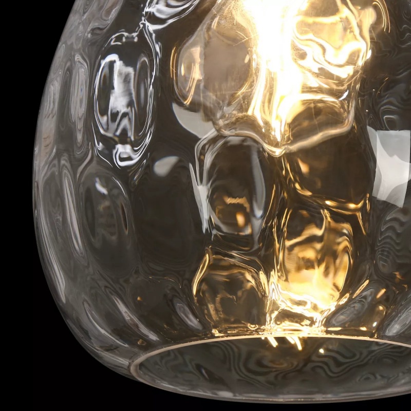Highly permeable corrugated glass lampshade
