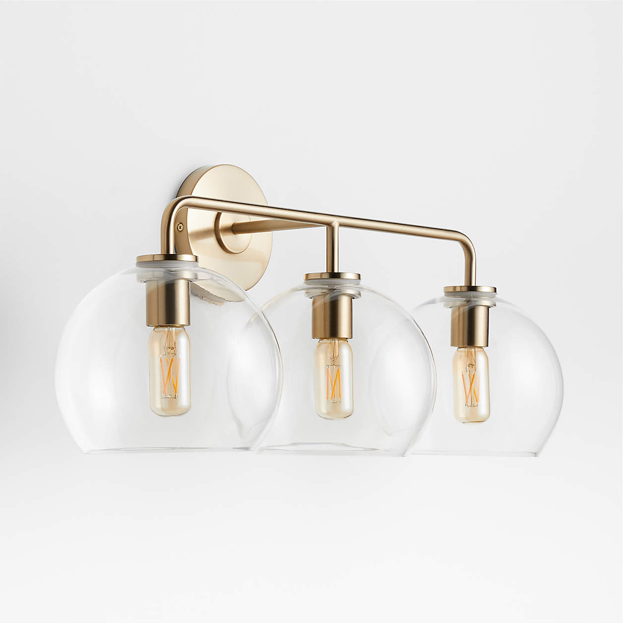 Round bubble-like 3-light glass shade