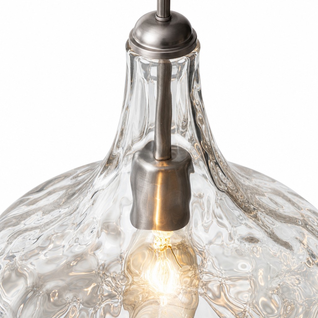 Clear textured glass shade