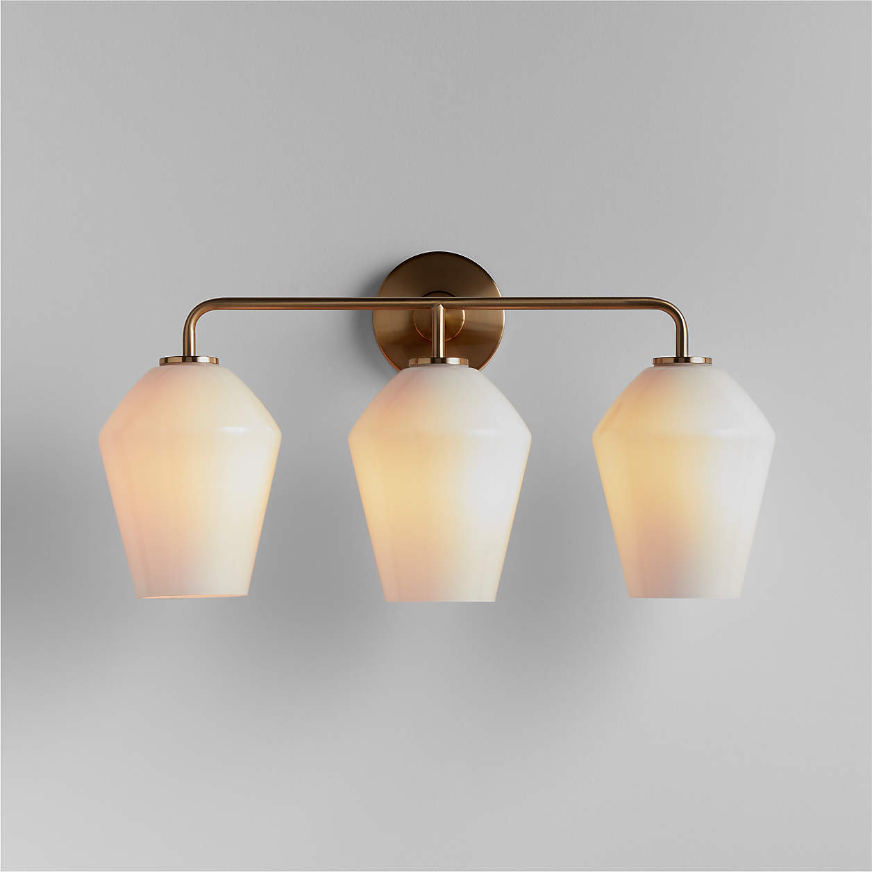 Milk Glass + Brass