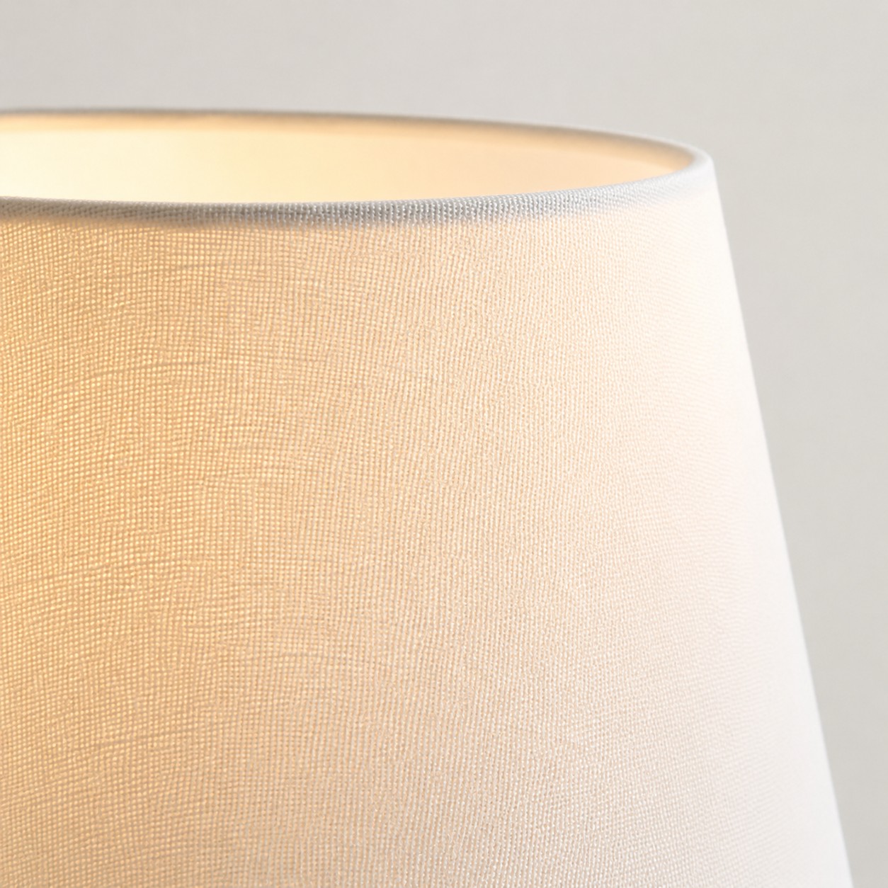 White fabric shade