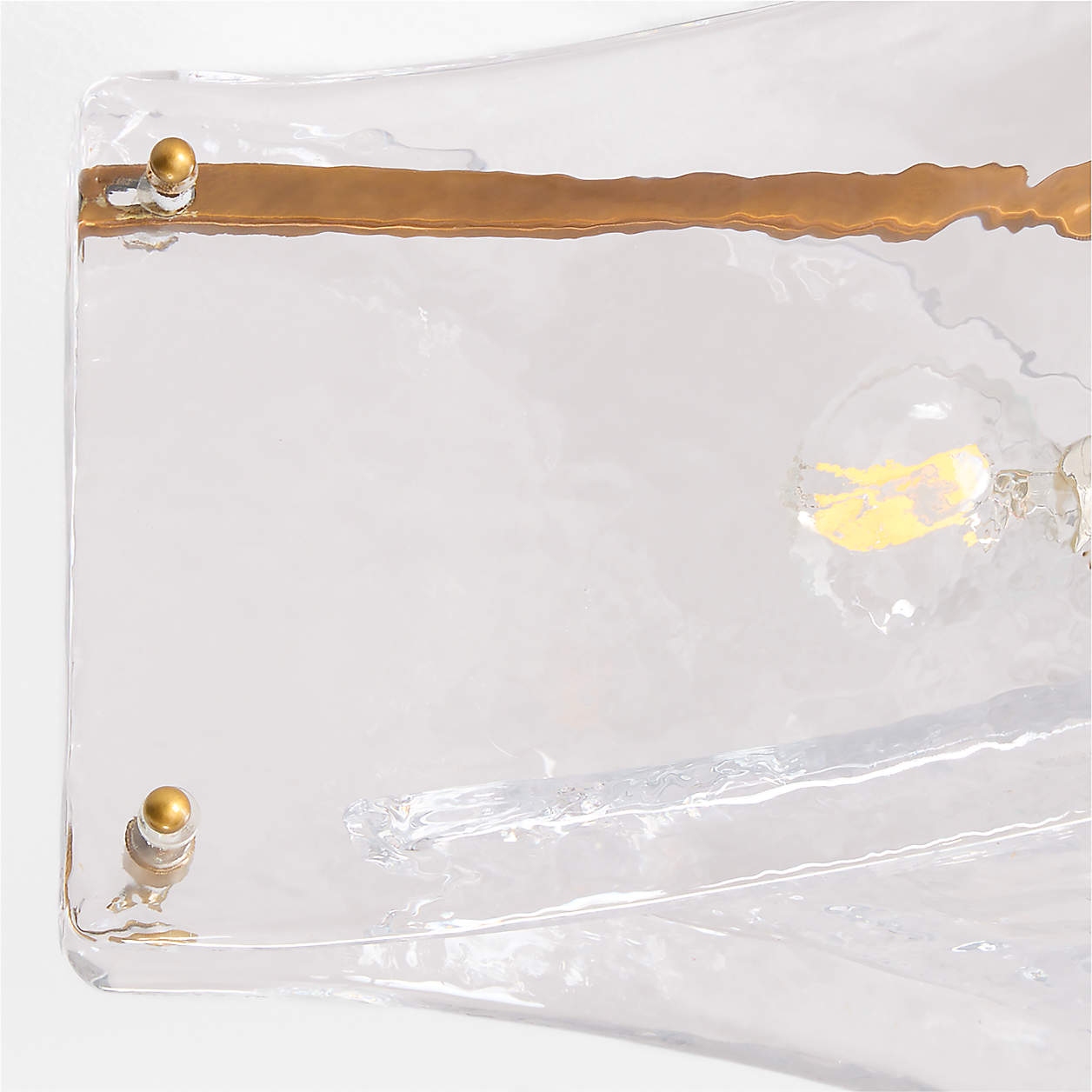 Clear textured glass shade