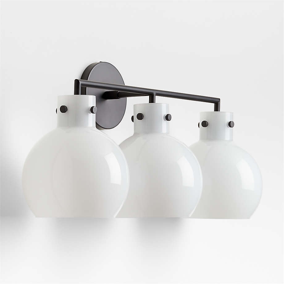 Soft milk glass globe shade
