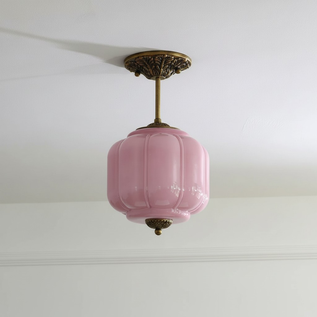 Pink Glass + Brass