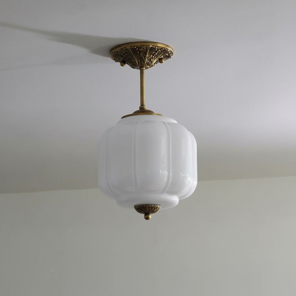 White Glass + Brass