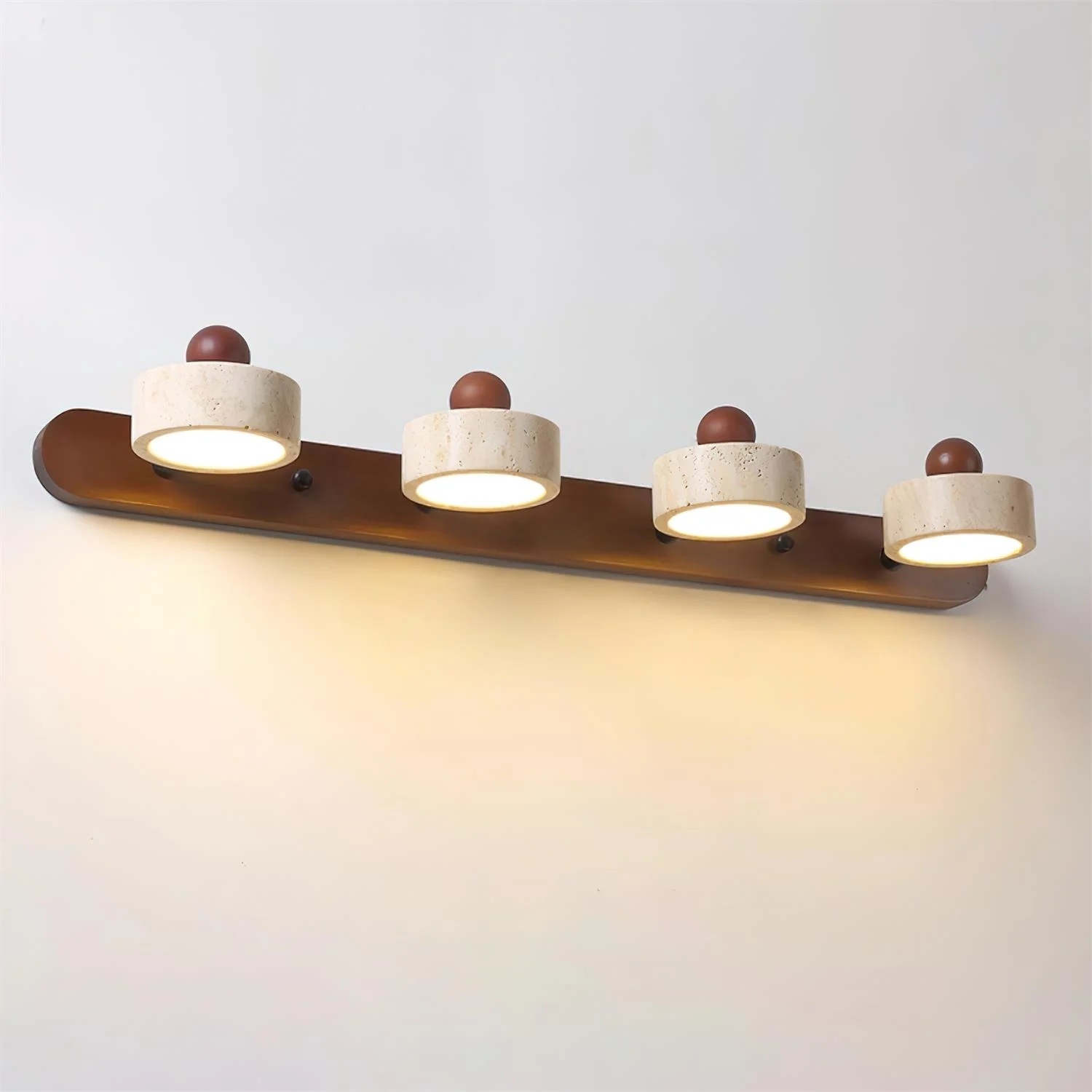 4 Lights + Walnut Color