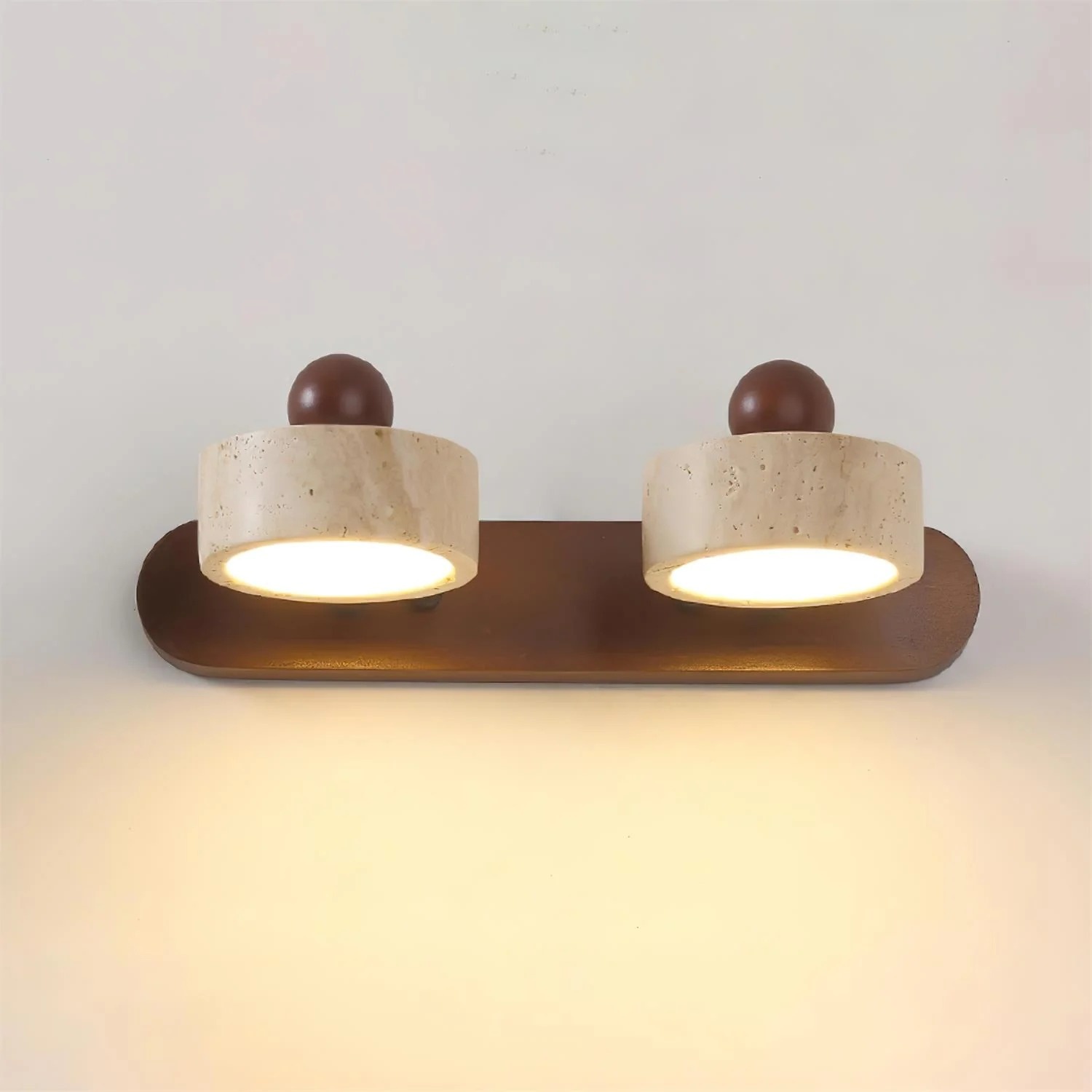 2 Lights + Walnut Color